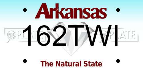 162TWI Arkansas License Plate