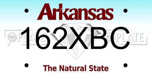 162XBC Arkansas License Plate