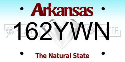 162YWN Arkansas License Plate