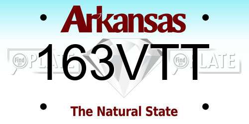 163VTT Arkansas License Plate