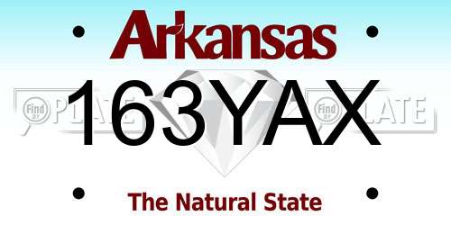 163YAX Arkansas License Plate