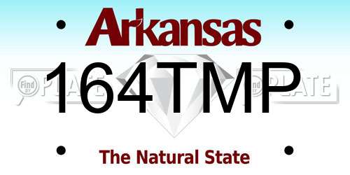 164TMP Arkansas License Plate