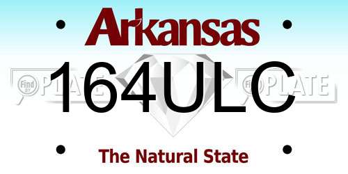 164ULC Arkansas License Plate