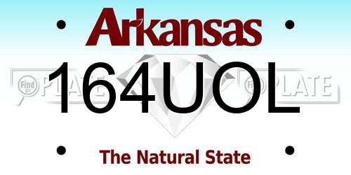 164UOL Arkansas License Plate