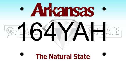 164YAH Arkansas License Plate