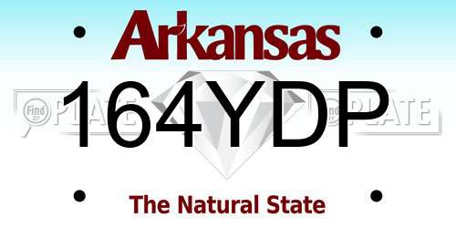 164YDP Arkansas License Plate