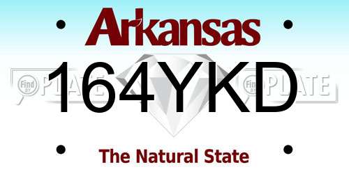 164YKD Arkansas License Plate