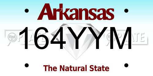 164YYM Arkansas License Plate