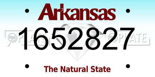1652827 Arkansas License Plate
