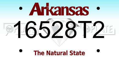 16528T2 Arkansas License Plate