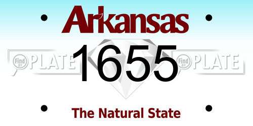 1655 Arkansas License Plate