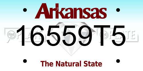 16559T5 Arkansas License Plate