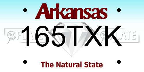 165TXK Arkansas License Plate