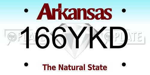 166YKD Arkansas License Plate