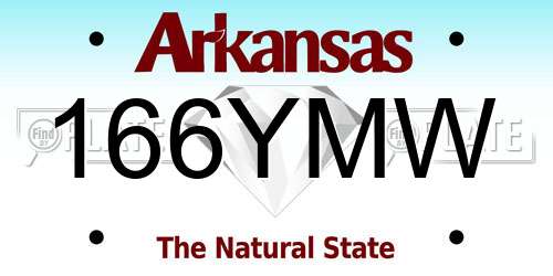 166YMW Arkansas License Plate