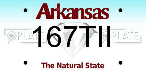 167TII Arkansas License Plate
