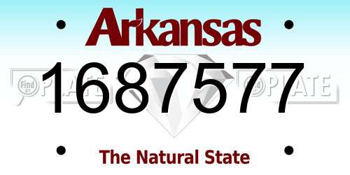 1687577 Arkansas License Plate
