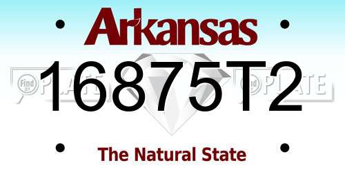 16875T2 Arkansas License Plate
