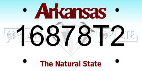 16878T2 Arkansas License Plate