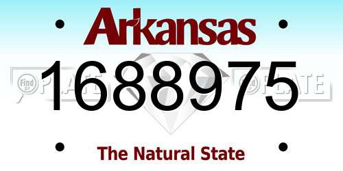 1688975 Arkansas License Plate