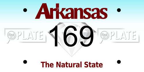 169 Arkansas License Plate