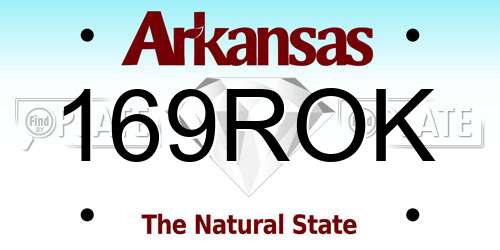 169ROK Arkansas License Plate