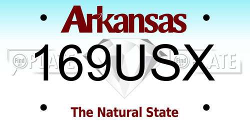 169USX Arkansas License Plate