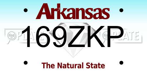 169ZKP Arkansas License Plate
