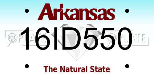 16ID550 Arkansas License Plate