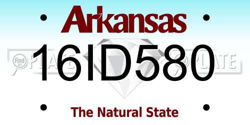 16ID580 Arkansas License Plate
