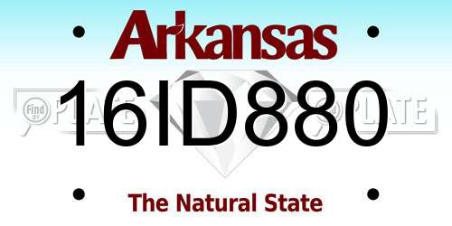 16ID880 Arkansas License Plate