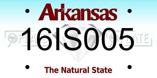 16IS005 Arkansas License Plate
