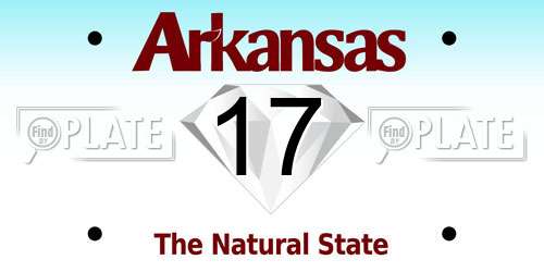 17 Arkansas License Plate
