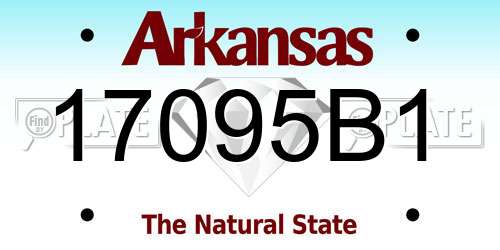 17095B1 Arkansas License Plate