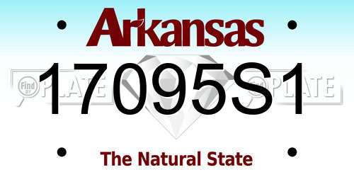 17095S1 Arkansas License Plate