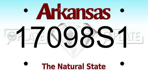 17098S1 Arkansas License Plate