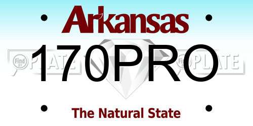 170PRO Arkansas License Plate