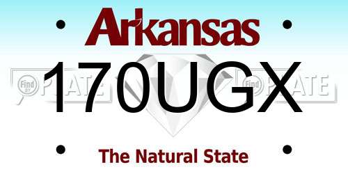 170UGX Arkansas License Plate