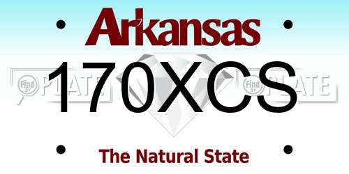 170XCS Arkansas License Plate