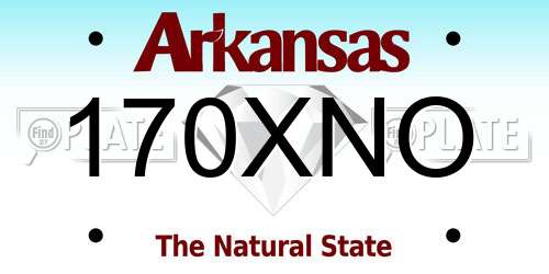 170XNO Arkansas License Plate