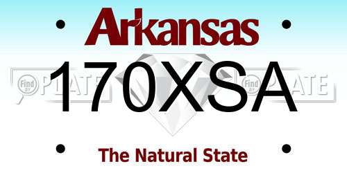 170XSA Arkansas License Plate
