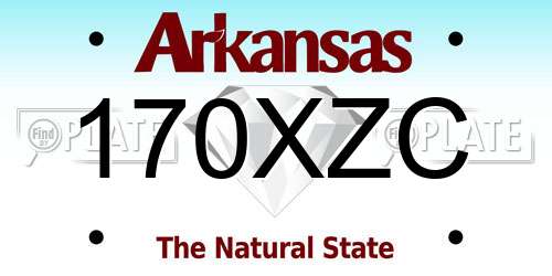 170XZC Arkansas License Plate