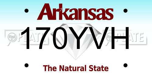 170YVH Arkansas License Plate