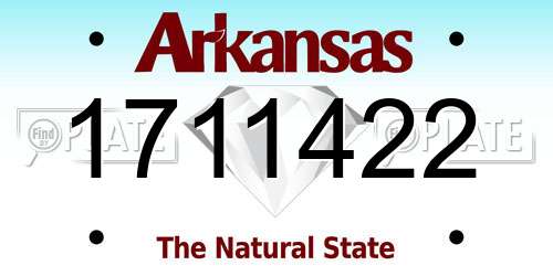 1711422 Arkansas License Plate