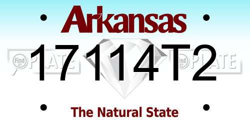 17114T2 Arkansas License Plate