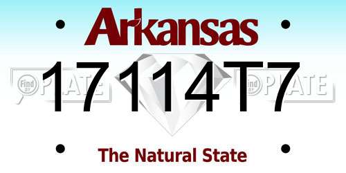 17114T7 Arkansas License Plate