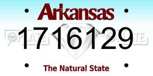1716129 Arkansas License Plate