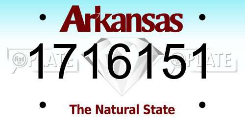 1716151 Arkansas License Plate