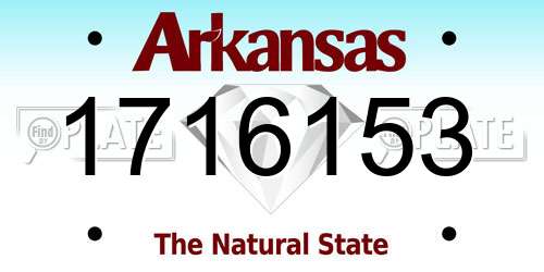 1716153 Arkansas License Plate