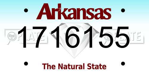 1716155 Arkansas License Plate